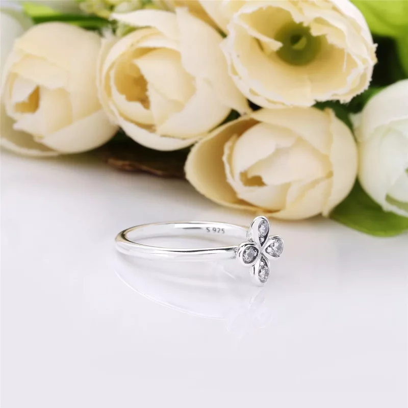 (imagen para) Anillo PANDORA en plata de ley Trébol de Cuatro Hojas - 197967CZ - Ver 4
