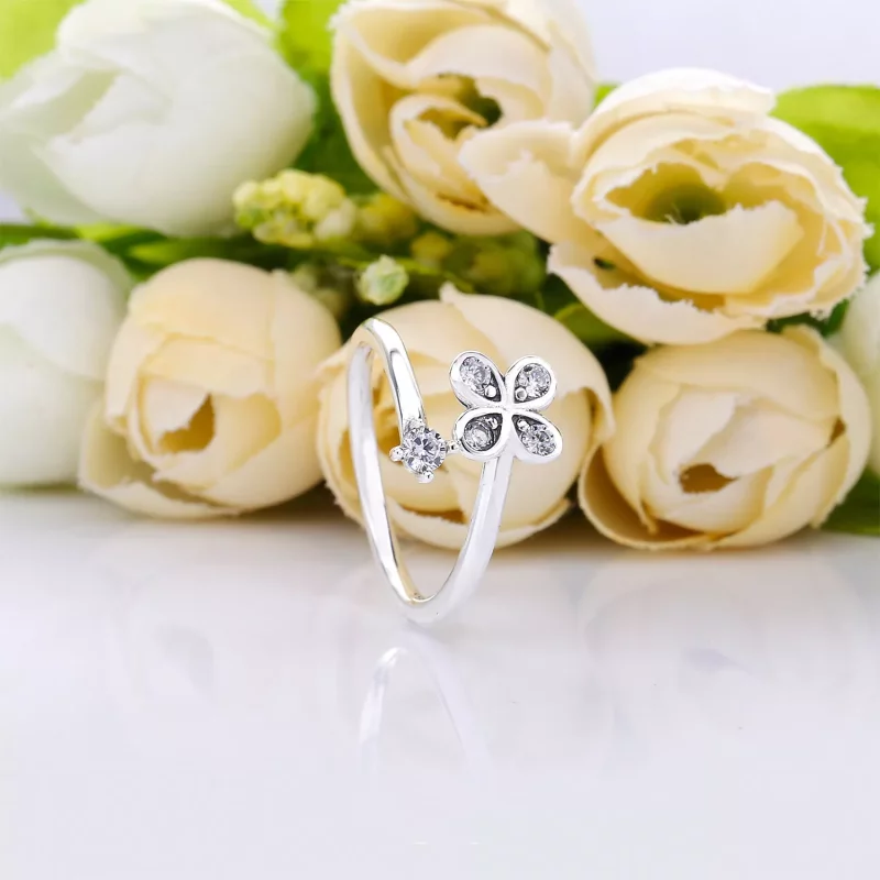 (imagen para) Anillo PANDORA en plata de ley Trébol de Cuatro Pétalos - 197988CZ - Ver 2