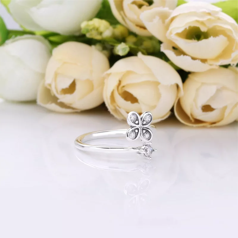 (imagen para) Anillo PANDORA en plata de ley Trébol de Cuatro Pétalos - 197988CZ - Ver 3