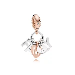 Charm colgante en plata de ley y Pandora Rose Familia Perfecta - 787785CZ (imagen para) Charm colgante en plata de ley y Pandora Rose Familia Perfecta - 787785CZ