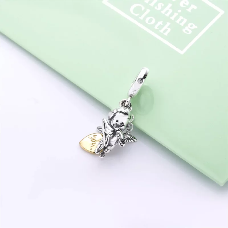 (imagen para) Charm colgante en plata de ley y PANDORA Shine Cupido&Tú - 767796CZ - Ver 2