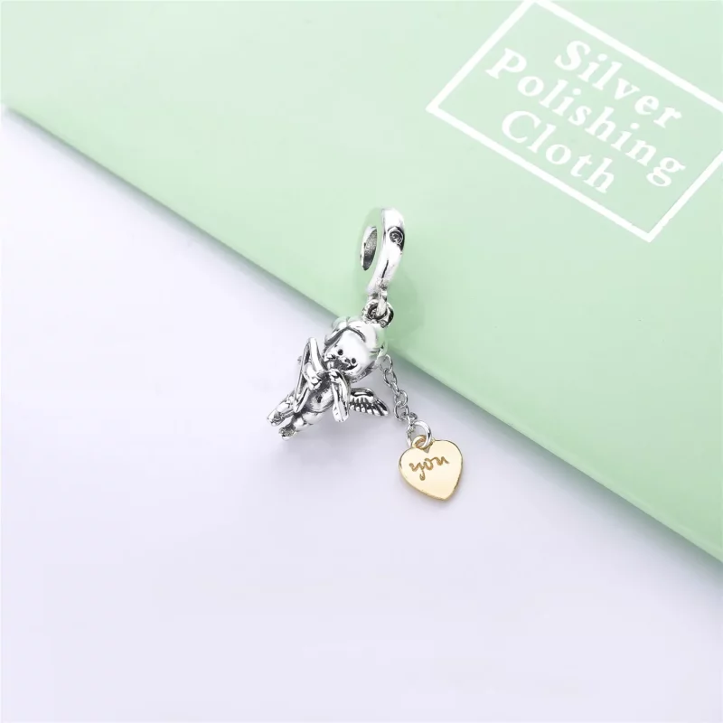 (imagen para) Charm colgante en plata de ley y PANDORA Shine Cupido&Tú - 767796CZ - Ver 3