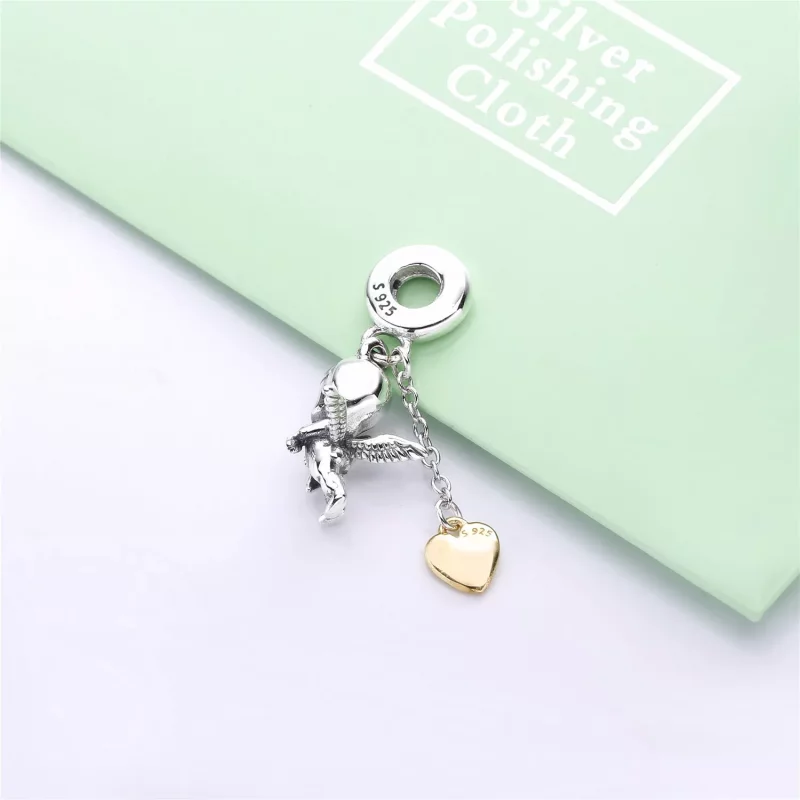 (imagen para) Charm colgante en plata de ley y PANDORA Shine Cupido&Tú - 767796CZ - Ver 4