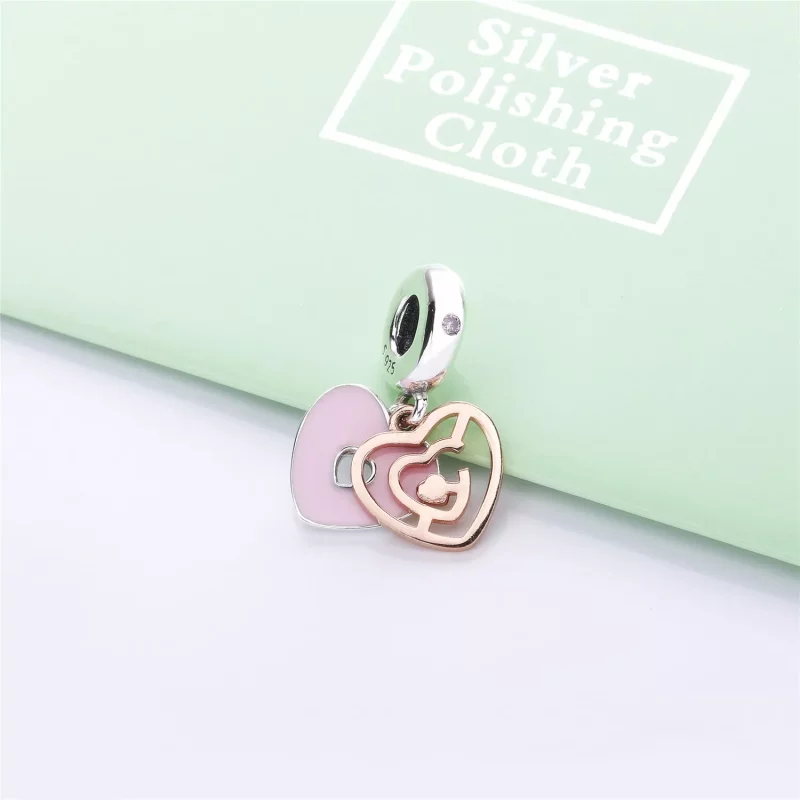 (imagen para) Charm colgante en plata de primera ley y PANDORA Rose Camino de Amor - 787801NBP - Ver 3