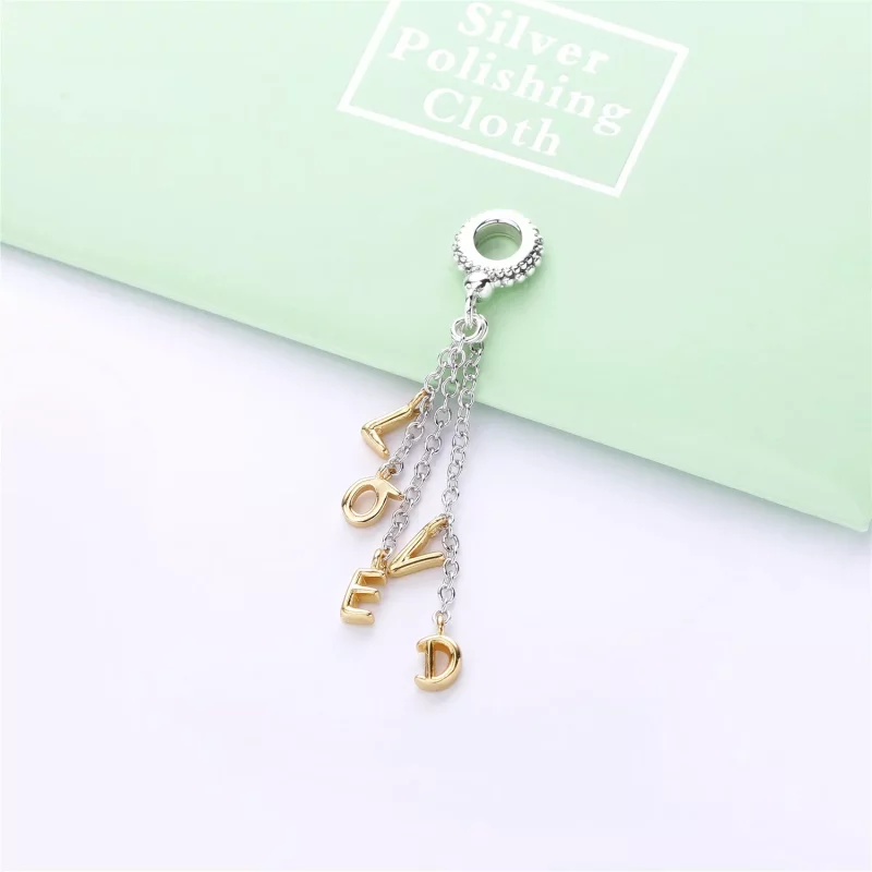 (imagen para) Charm colgante en plata de primera ley y PANDORA Shine Amor en Letras - 767831 - Ver 2