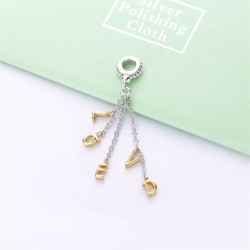 (imagen para) Charm colgante en plata de primera ley y PANDORA Shine Amor en Letras - 767831 - Ver 3