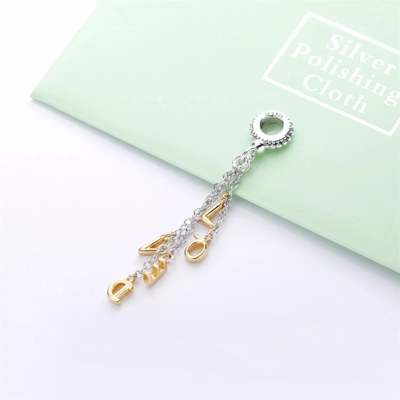 (imagen para) Charm colgante en plata de primera ley y PANDORA Shine Amor en Letras - 767831 - Ver 4