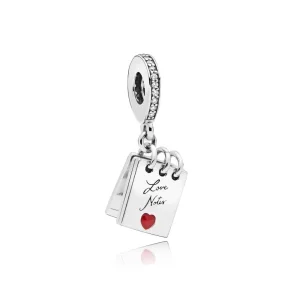 (imagen para) Charm Colgante PANDORA en plata de ley Notas de Amor - 797835CZ