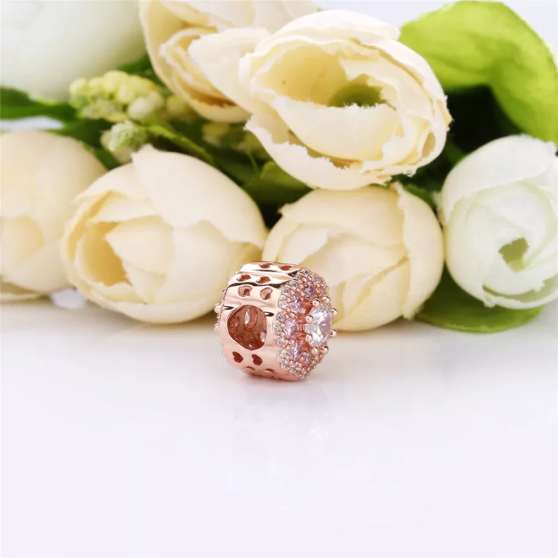 (imagen para) Charm en Pandora Rose Flor Rosa Brillante - 787851NPM - Ver 3
