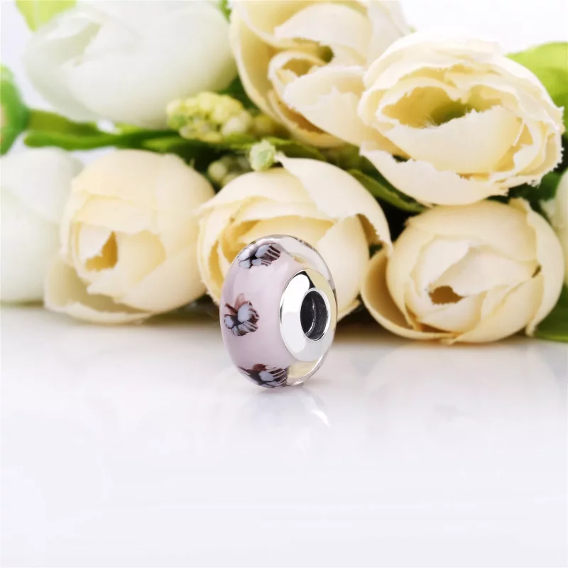 (imagen para) Charm PANDORA cristal de Murano Mariposas - 797893 - Ver 3