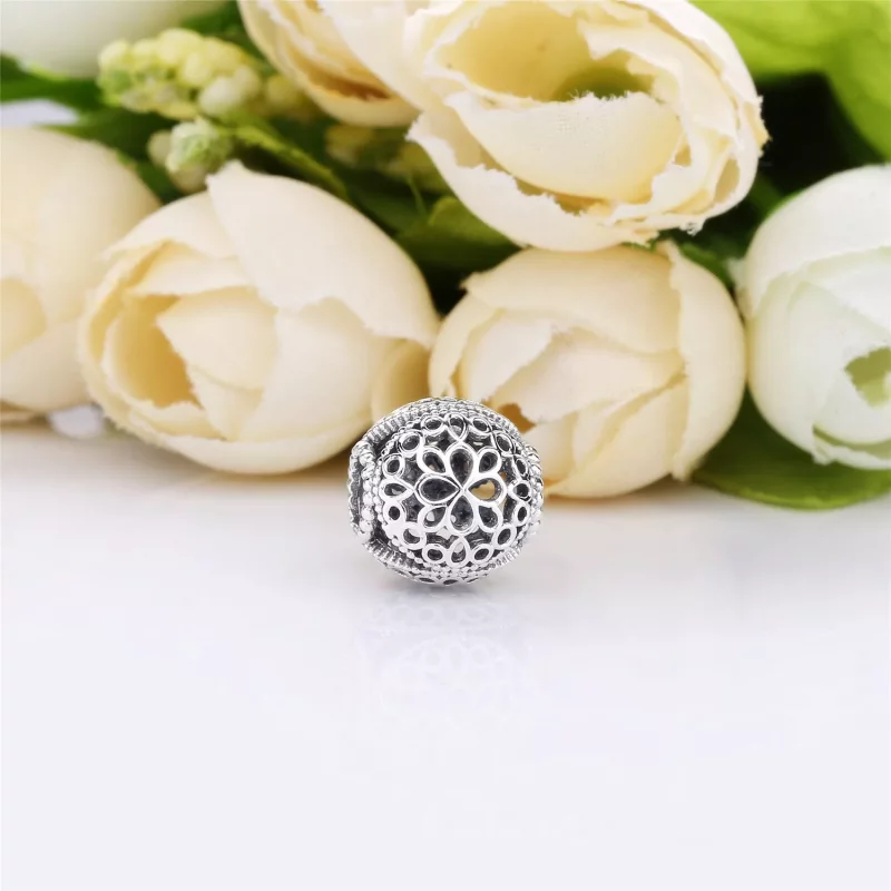 (imagen para) Charm PANDORA en plata de ley Flores en filigrana - 797853 - Ver 2