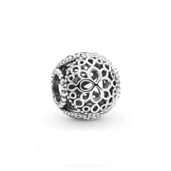 (imagen para) Charm PANDORA en plata de ley Flores en filigrana - 797853