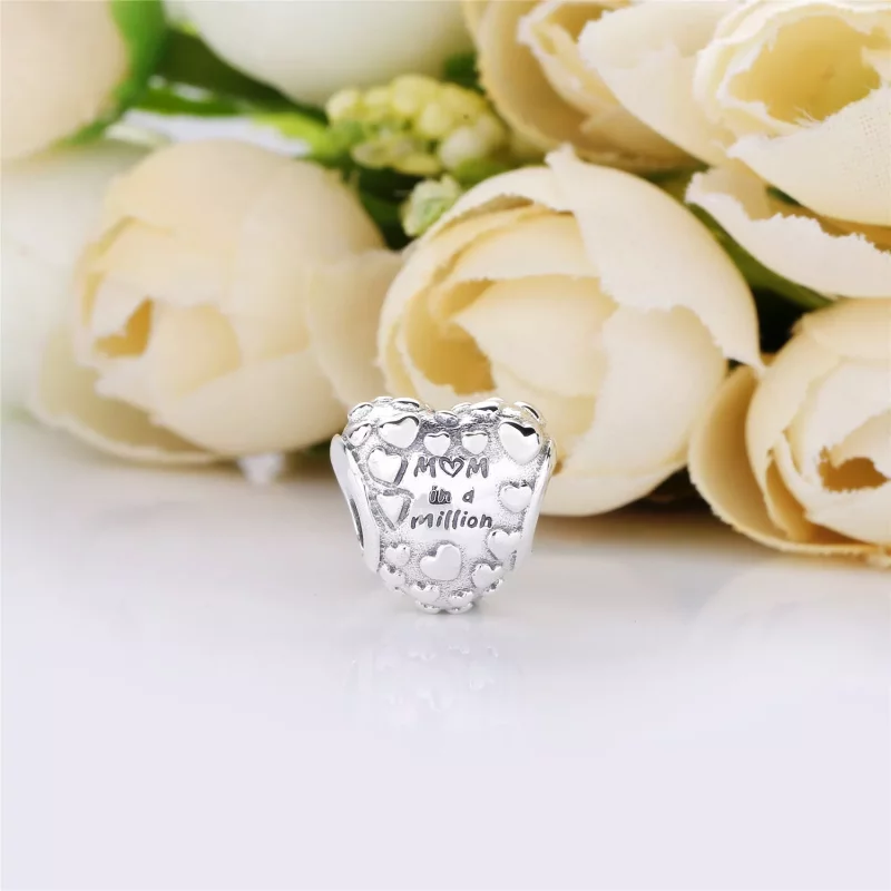 (imagen para) Charm PANDORA en plata de ley Madre entre un millón - 797781CZR - Ver 3