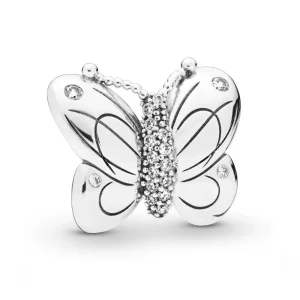 (imagen para) Charm PANDORA en plata de ley Mariposa Decorativa - 797880CZ