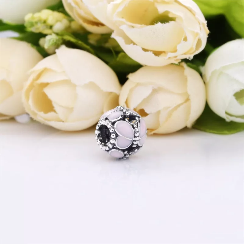 (imagen para) Charm PANDORA en plata de ley Mariposas Rosas - 797855EN160 - Ver 3