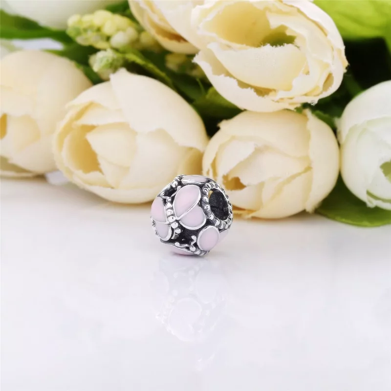 (imagen para) Charm PANDORA en plata de ley Mariposas Rosas - 797855EN160 - Ver 5