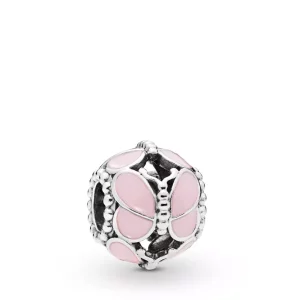 (imagen para) Charm PANDORA en plata de ley Mariposas Rosas - 797855EN160