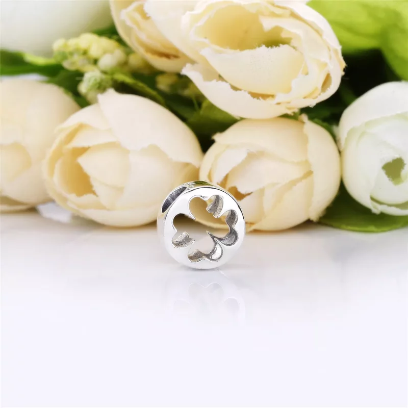 (imagen para) Charm PANDORA en plata de ley Trébol en filigrana - 797868 - Ver 2