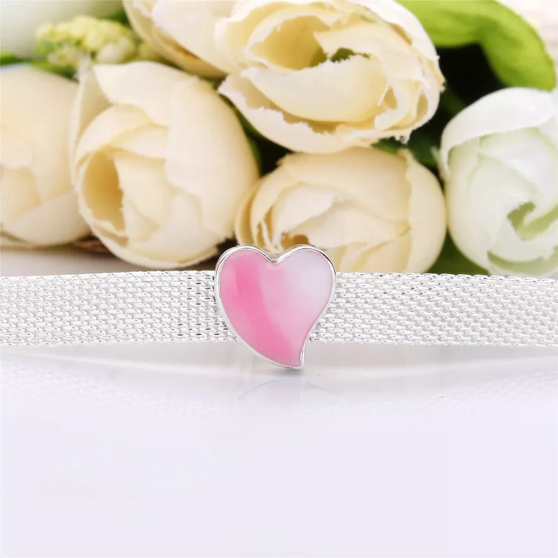 (imagen para) Charm PANDORA Reflexions en plata de ley Corazón de Amor Asimétrico - 797809ENMX - Ver 3
