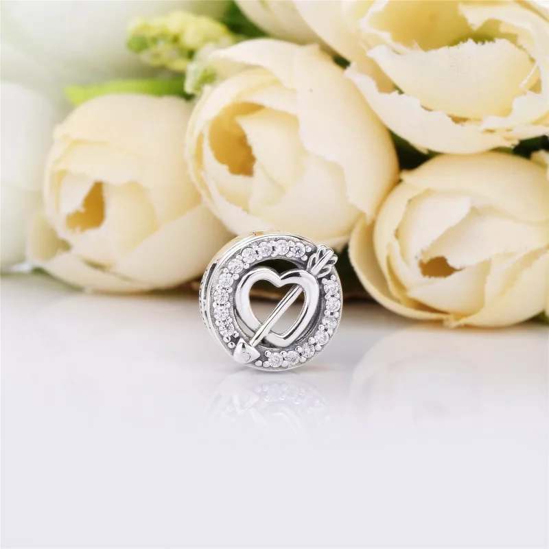 (imagen para) Charm PANDORA Reflexions en plata de ley Corazón y Flecha Asimétricos - 797793CZ - Ver 2