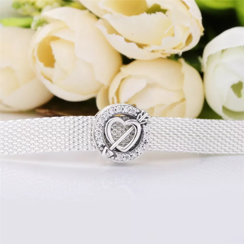 (imagen para) Charm PANDORA Reflexions en plata de ley Corazón y Flecha Asimétricos - 797793CZ - Ver 3