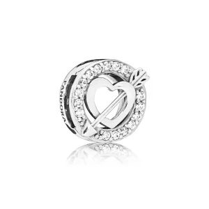 (imagen para) Charm PANDORA Reflexions en plata de ley Corazón y Flecha Asimétricos - 797793CZ