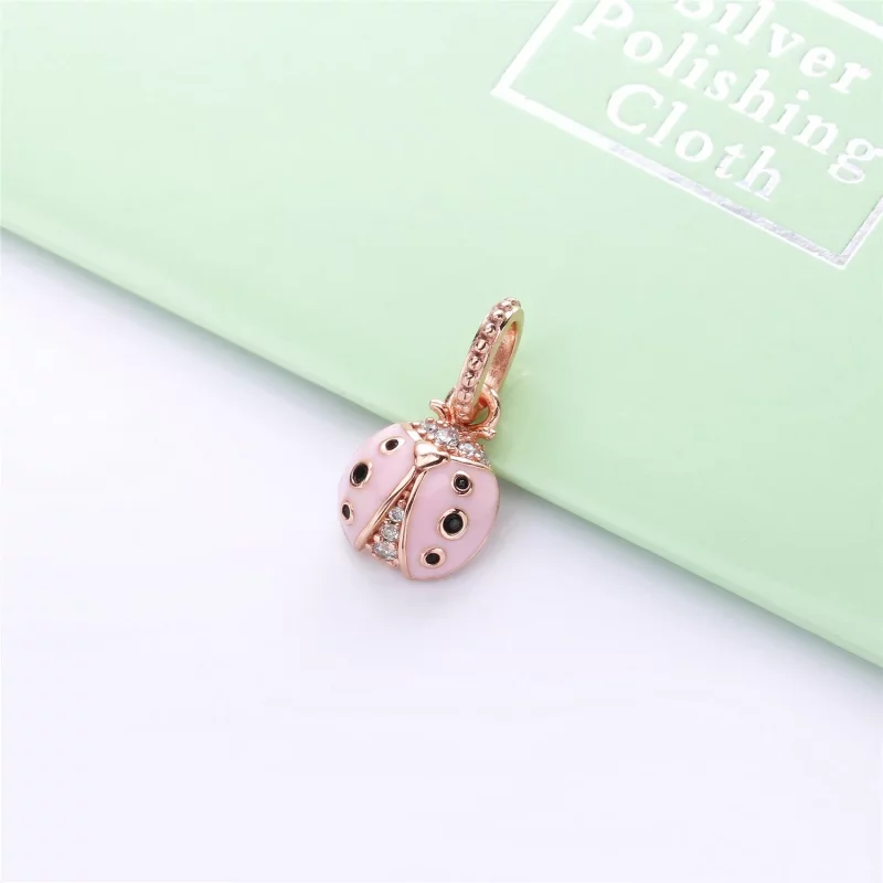 (imagen para) Colgante en Pandora Rose Mariquita de la Suerte Rosa - 387909EN160 - Ver 2