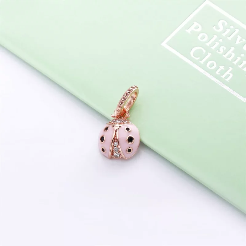 (imagen para) Colgante en Pandora Rose Mariquita de la Suerte Rosa - 387909EN160 - Ver 4