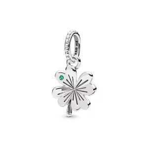 (imagen para) Colgante PANDORA en plata de ley Trébol de la Suerte - 397965NAG