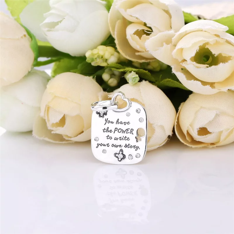 (imagen para) Colgante PANDORA Lema de empoderamiento femenino 397916CZ - Ver 2