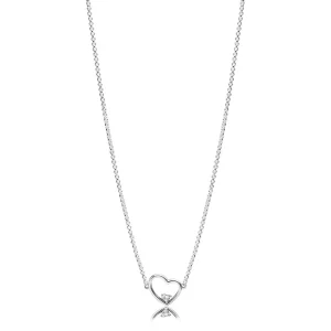 Collar PANDORA Corazón de amor asimétrico 397797CZ (imagen para) Collar PANDORA Corazón de amor asimétrico 397797CZ