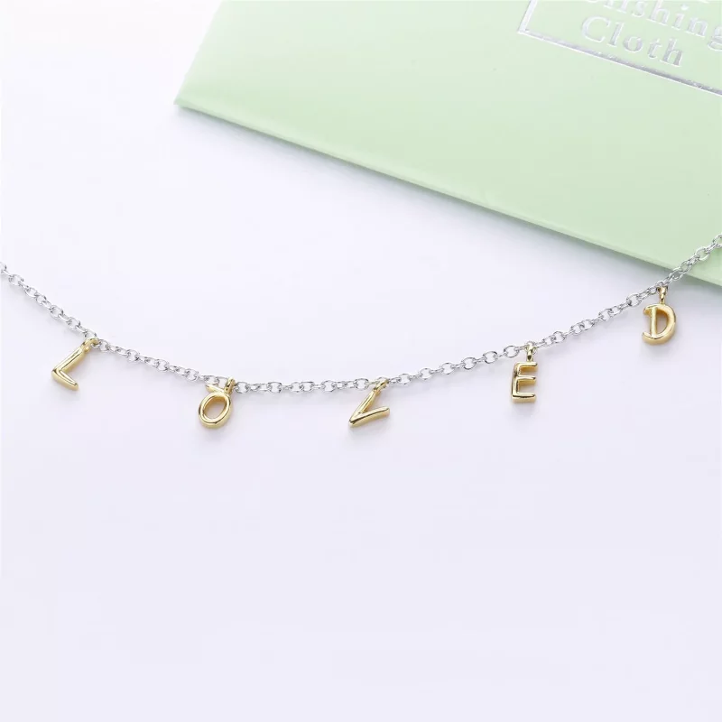 (imagen para) Collar PANDORA Script amado 367818 - Ver 3