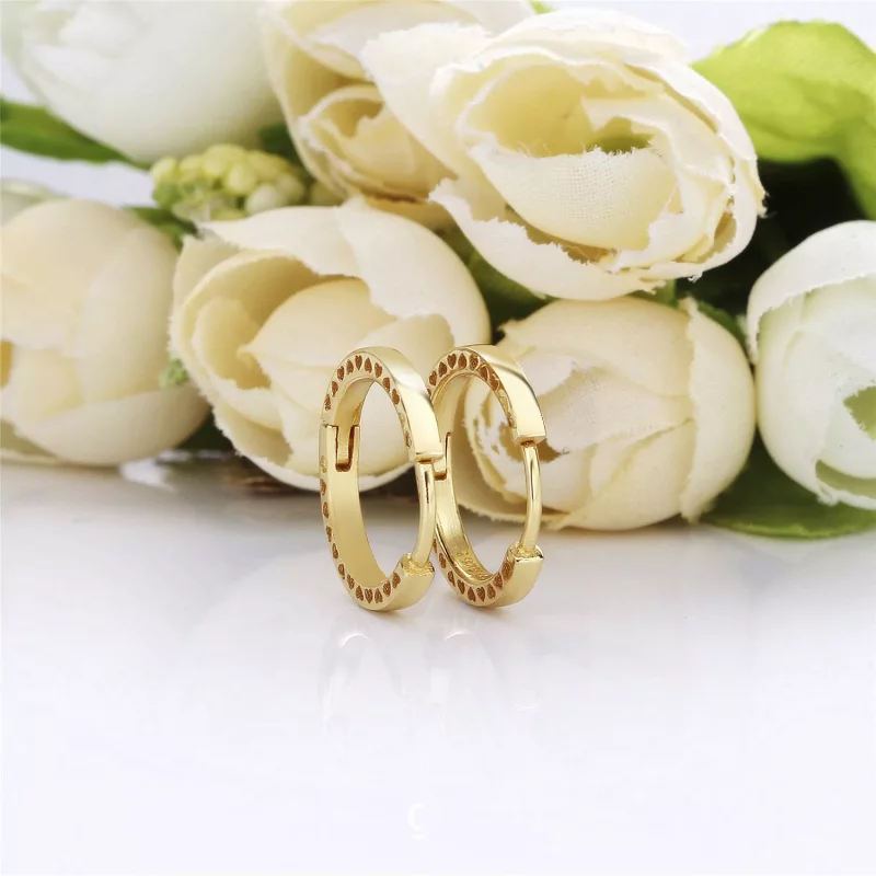 (imagen para) Pendientes de aro en Pandora Shine Corazones de Pandora - 267939 - Ver 2