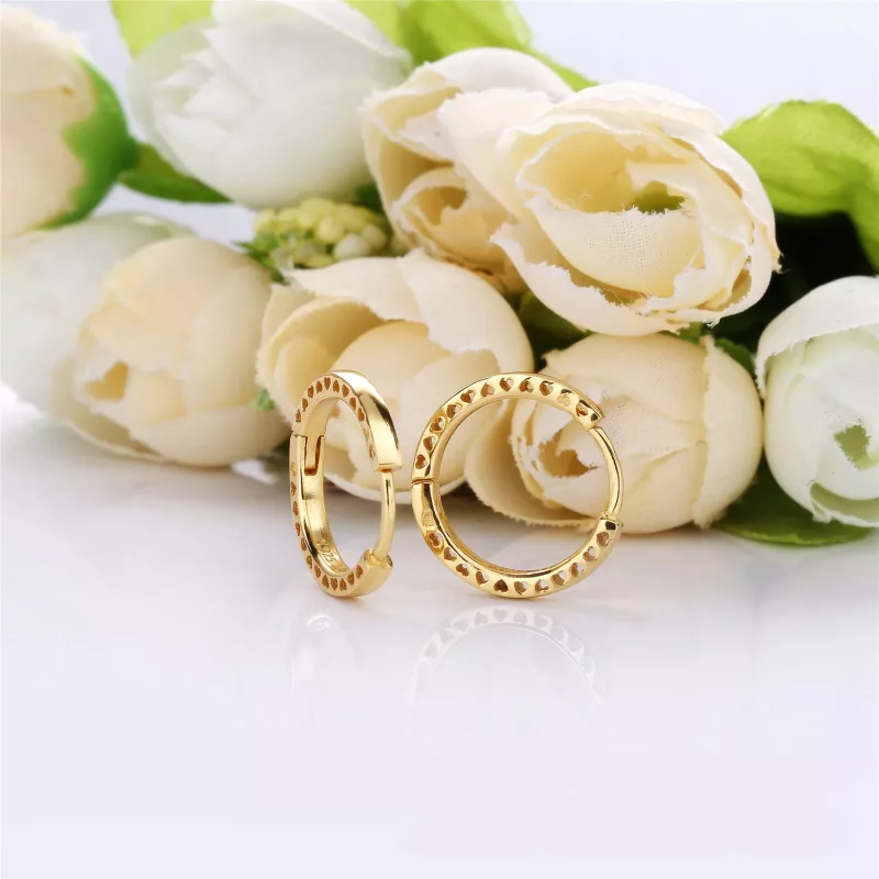 (imagen para) Pendientes de aro en Pandora Shine Corazones de Pandora - 267939 - Ver 3