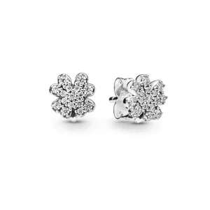 (imagen para) Pendientes PANDORA en plata de ley Tréboles Brillantes - 297944CZ