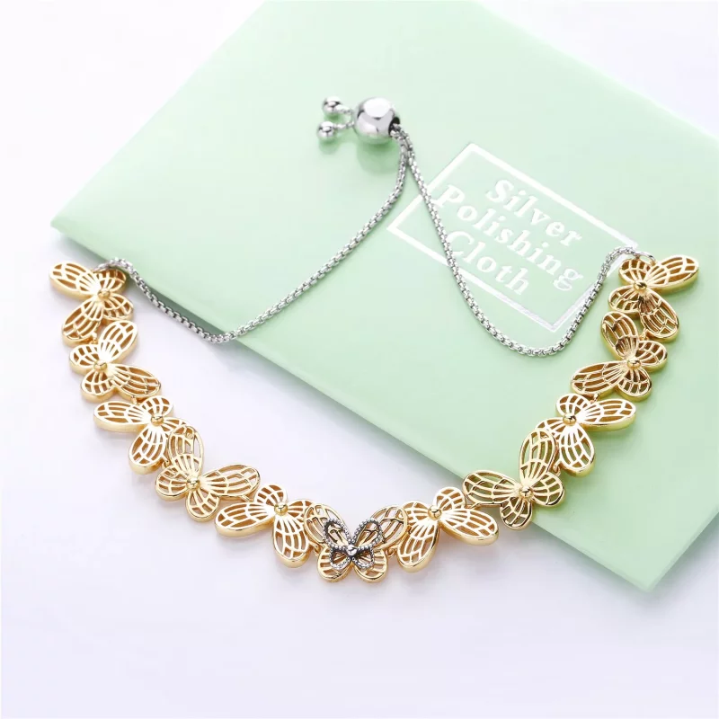 (imagen para) Pulsera PANDORA Mariposas caladas deslizándose 567957 - Ver 3
