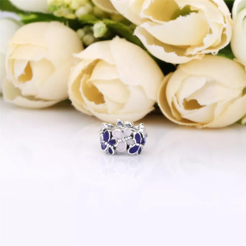 (imagen para) Separador PANDORA en plata de ley Mariposas - 797870ENMX - Ver 4