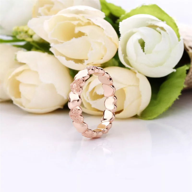 (imagen para) Anillo en Pandora Rose Corazones Brillantes Mate - 187950 - Ver 3