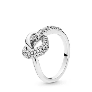 (imagen para) Anillo PANDORA en plata de ley Corazón Anudado - 198086CZ