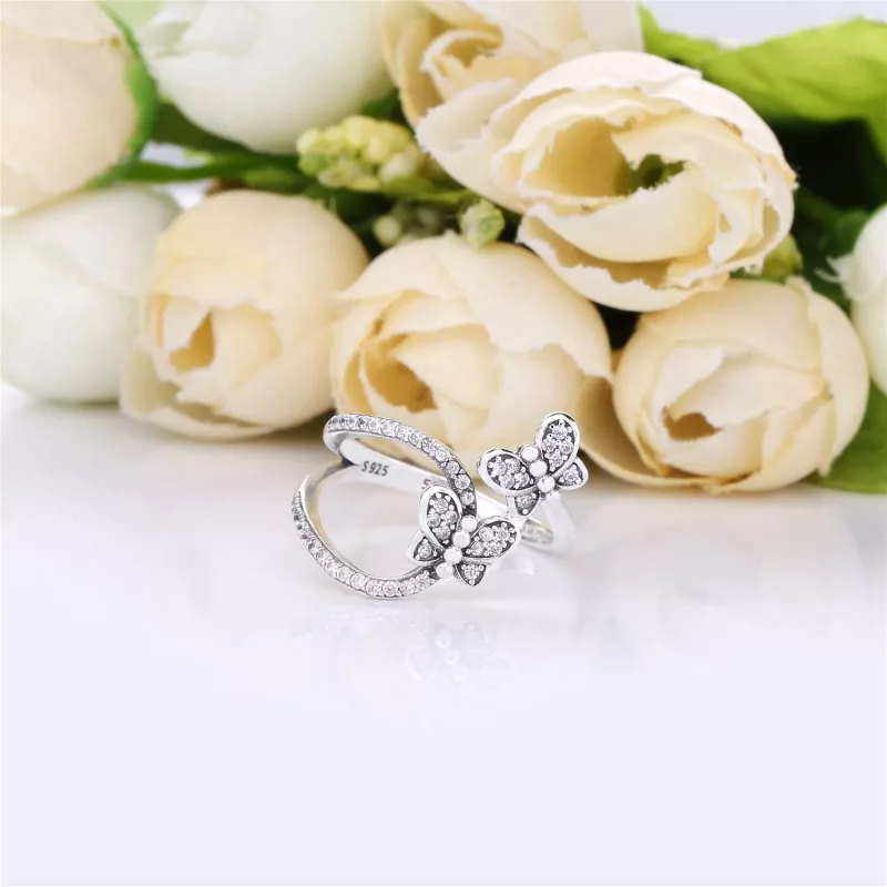 (imagen para) Anillo PANDORA en plata de ley Mariposas Deslumbrantes - 197920CZ - Ver 3