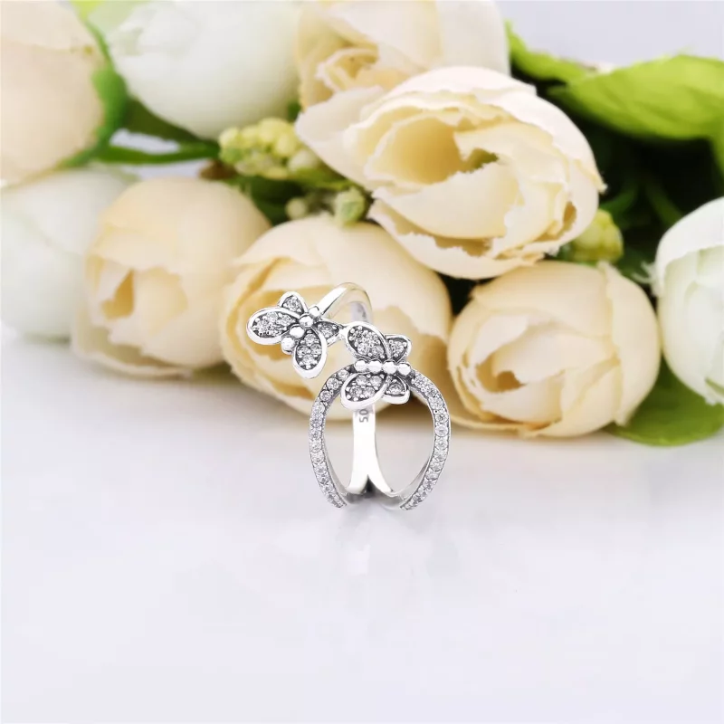 (imagen para) Anillo PANDORA en plata de ley Mariposas Deslumbrantes - 197920CZ - Ver 4
