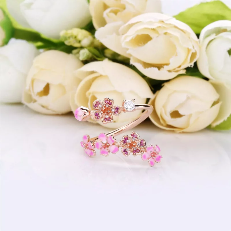 (imagen para) Anillo PANDORA Flor de flor de durazno 188088NCCMX - Ver 3