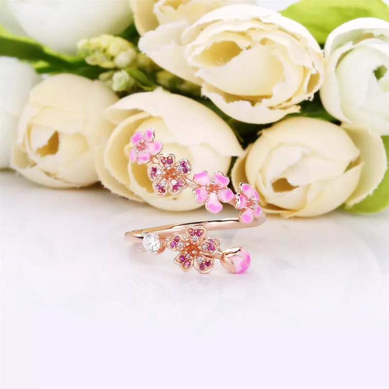 (imagen para) Anillo PANDORA Flor de flor de durazno 188088NCCMX - Ver 4