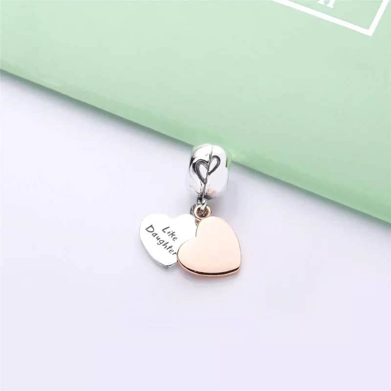 (imagen para) Charm colgante en plata de ley y Pandora Rose Amor de Madre e Hijo - 787783EN16 - Ver 2