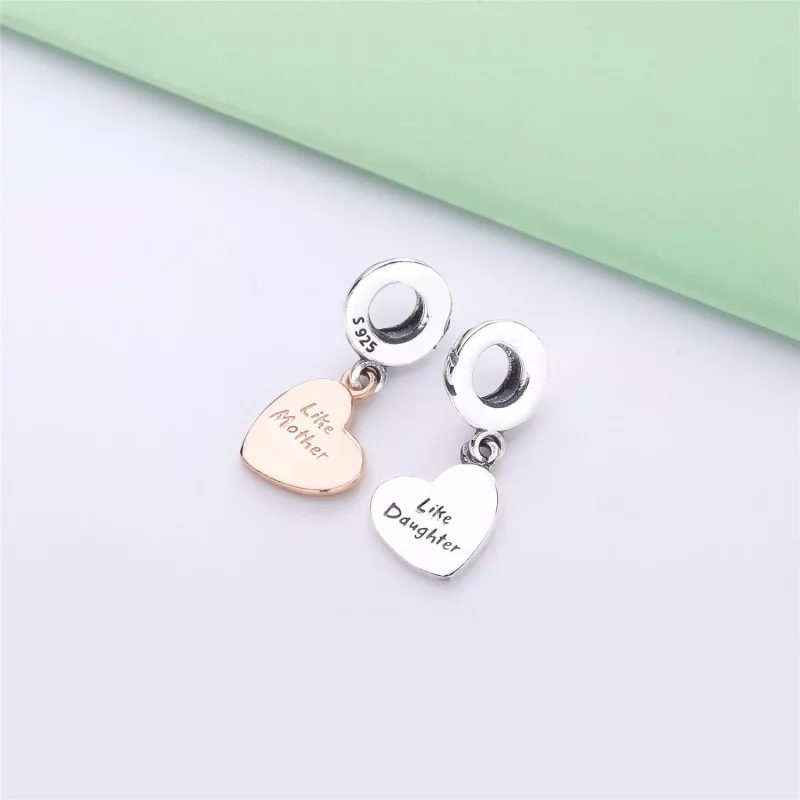 (imagen para) Charm colgante en plata de ley y Pandora Rose Amor de Madre e Hijo - 787783EN16 - Ver 3