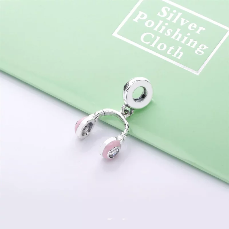 (imagen para) Charm Colgante PANDORA en plata de ley Auriculares Rosas - 797902EN160 - Ver 2
