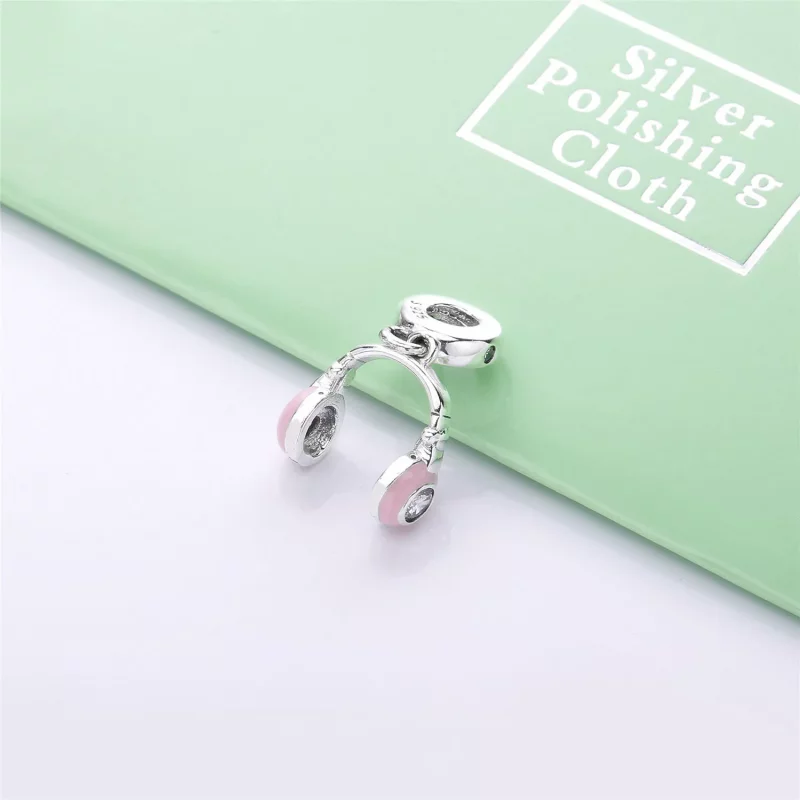 (imagen para) Charm Colgante PANDORA en plata de ley Auriculares Rosas - 797902EN160 - Ver 3
