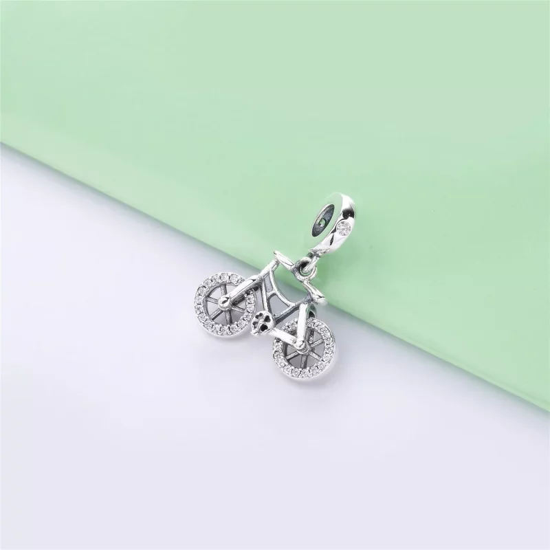 (imagen para) Charm Colgante PANDORA en plata de ley Bicicleta Brillante - 797858CZ - Ver 2