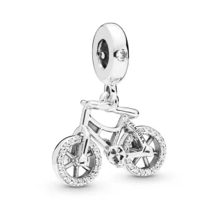 (imagen para) Charm Colgante PANDORA en plata de ley Bicicleta Brillante - 797858CZ