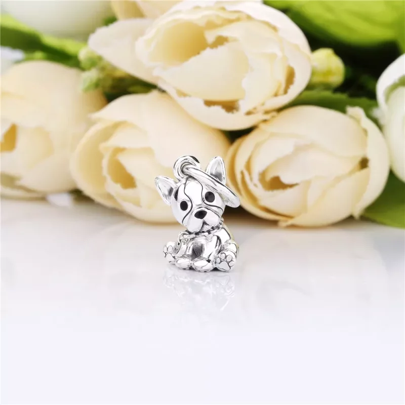 (imagen para) Charm Colgante PANDORA en plata de ley Bulldog - 798008EN16 - Ver 2